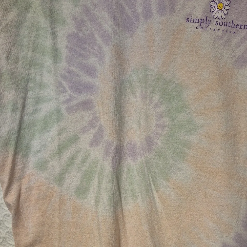 Simply Southern Women's Easter Large Pastel Tie-Dye Shirt - Picture 3 of 9